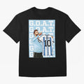 Lionel Messi Goat Premium T-Shirt Follow Every Goal of the FIFA World Cup 2026 USA Canada Mexico Journey through Messi, Neymar and Mbappe Highlights, Brazil, Portugal and Argentina Pride, Match Day Excitement, Supporter Culture, Golden Goals and
