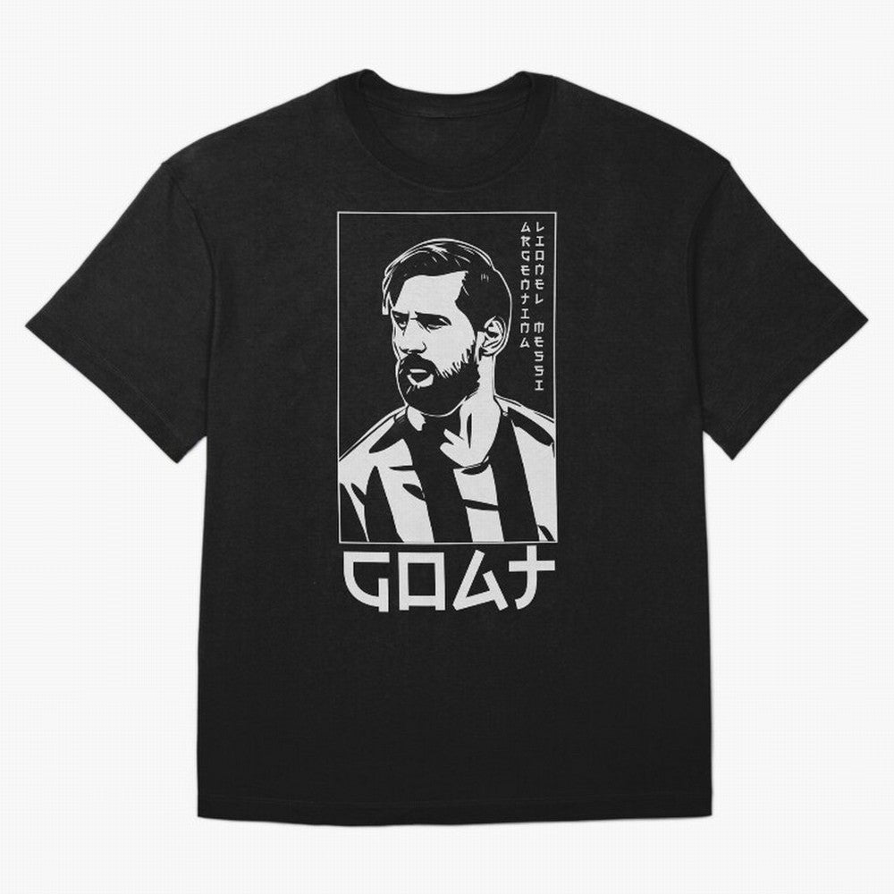 Lionel Messi Japanese Style Portrait art illustration Premium T-Shirt Share the Excitement of Match Day Hype around FIFA World Cup 2026 Group Stage, Haaland and Mbappe, Germany, Championship Spirit, Famous Goals, Roaring Crowds and International