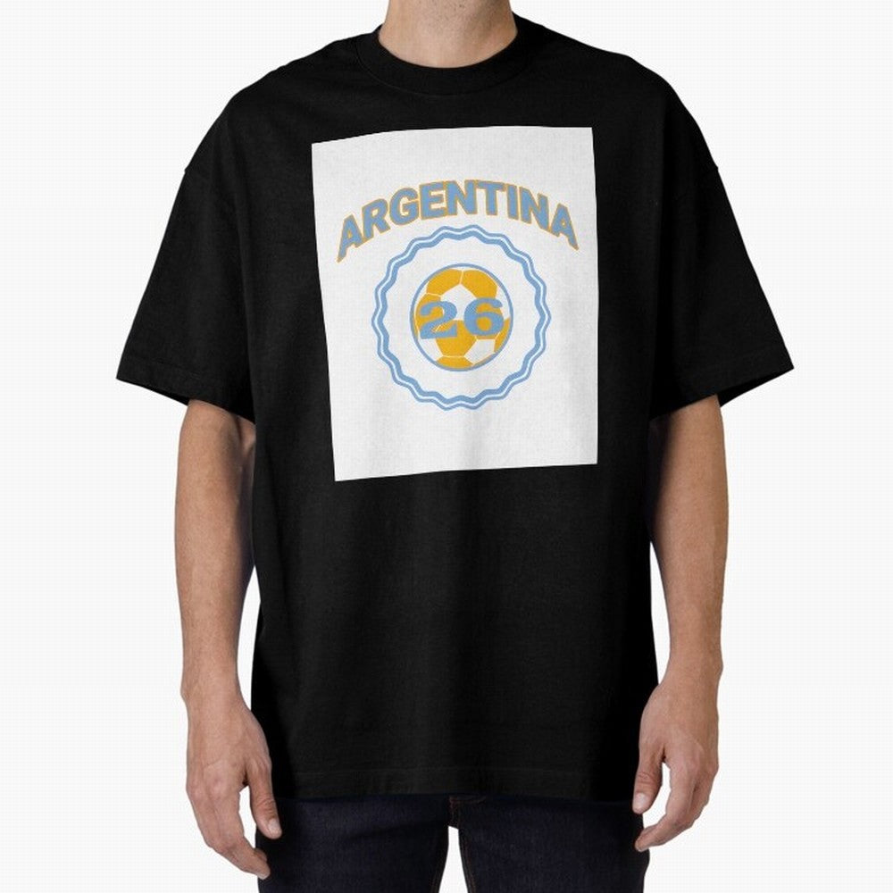 Argentina 2026 world cup soccer badge Premium T-Shirt Keep Football History Alive during Match Day Hype around FIFA World Cup 2026 USA Canada Mexico, Cristiano Ronaldo, Haaland and CR7, England, Football History, Final Match Energy, Crowd Noise and