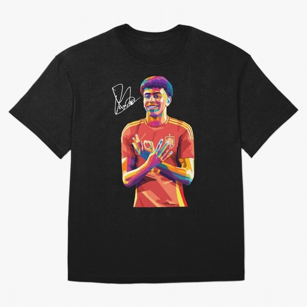 Lamine Yamal Wpap Pop Art Classic T-Shirt Carry National Pride through FIFA World Cup 2026 USA Canada Mexico for Fans of Messi, CR7 and Mbappe and France and Portugal, Bringing Champion Mindset, Group Stage Buzz, Knockout Tension and Passionate Fan