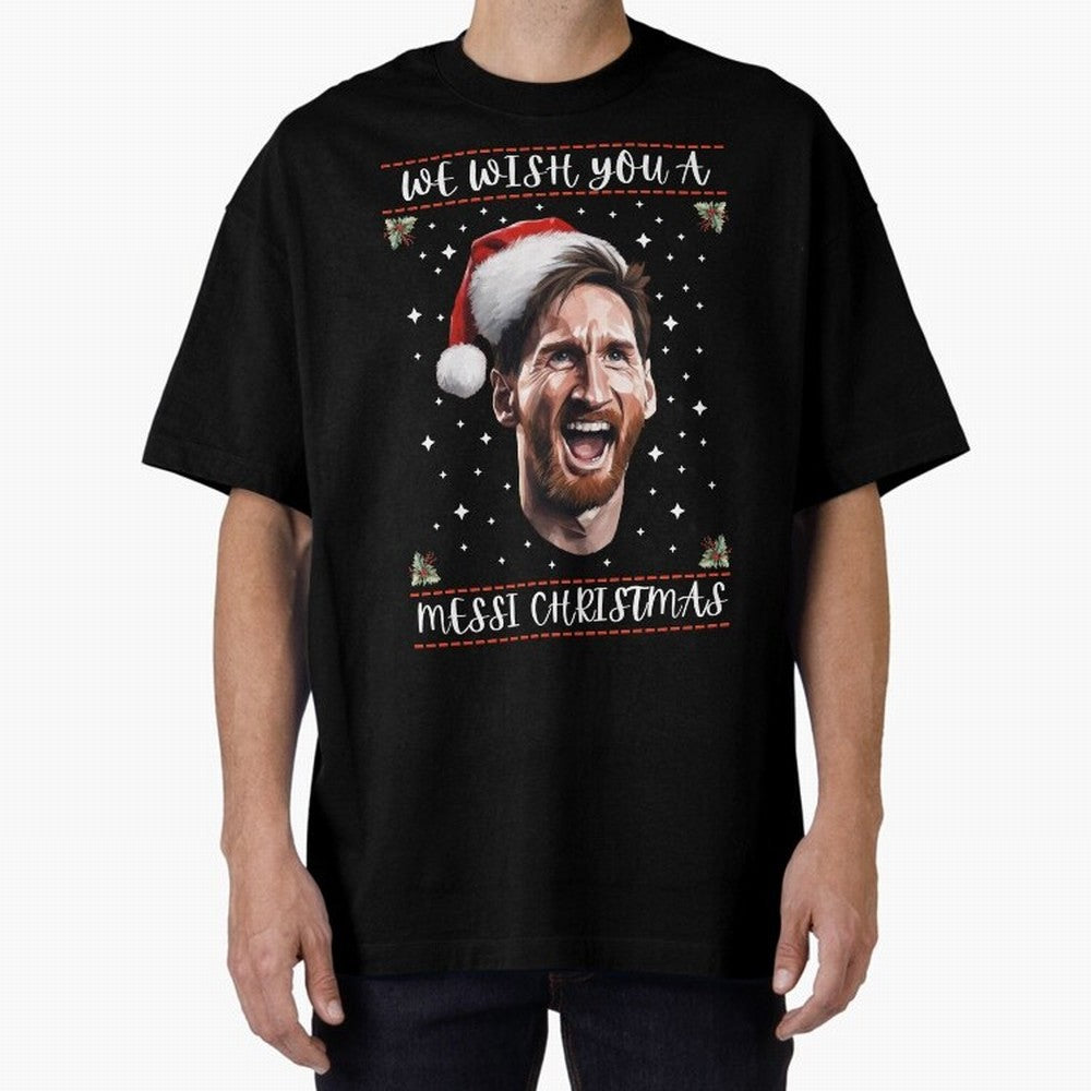 Messi Christmas Shirt ¨C Funny Football Holiday Gift | We Wish You a Messi Christmas Active T-Shirt Bring Supporter Culture to Global Football Passion for FIFA World Cup 2026 USA Canada Mexico, with Messi, CR7 and Mbappe, Brazil, Portugal and