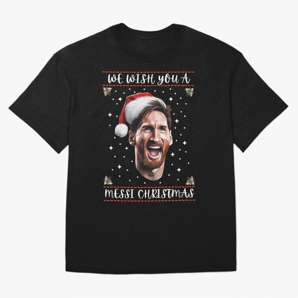 Messi Christmas Shirt ¨C Funny Football Holiday Gift | We Wish You a Messi Christmas Active T-Shirt Bring Supporter Culture to Global Football Passion for FIFA World Cup 2026 USA Canada Mexico, with Messi, CR7 and Mbappe, Brazil, Portugal and