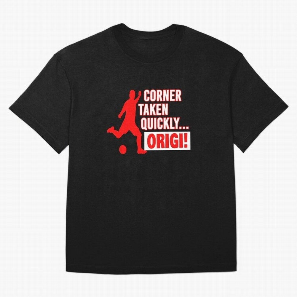 Corner Taken Quickly Origi (Red) Essential T-Shirt Keep the Match Day Mood of the FIFA World Cup 2026 Group Stage Journey through Messi, Neymar and Mbappe Highlights, England Pride, Classic Soccer Heritage, Championship Pressure, Fan Loyalty and