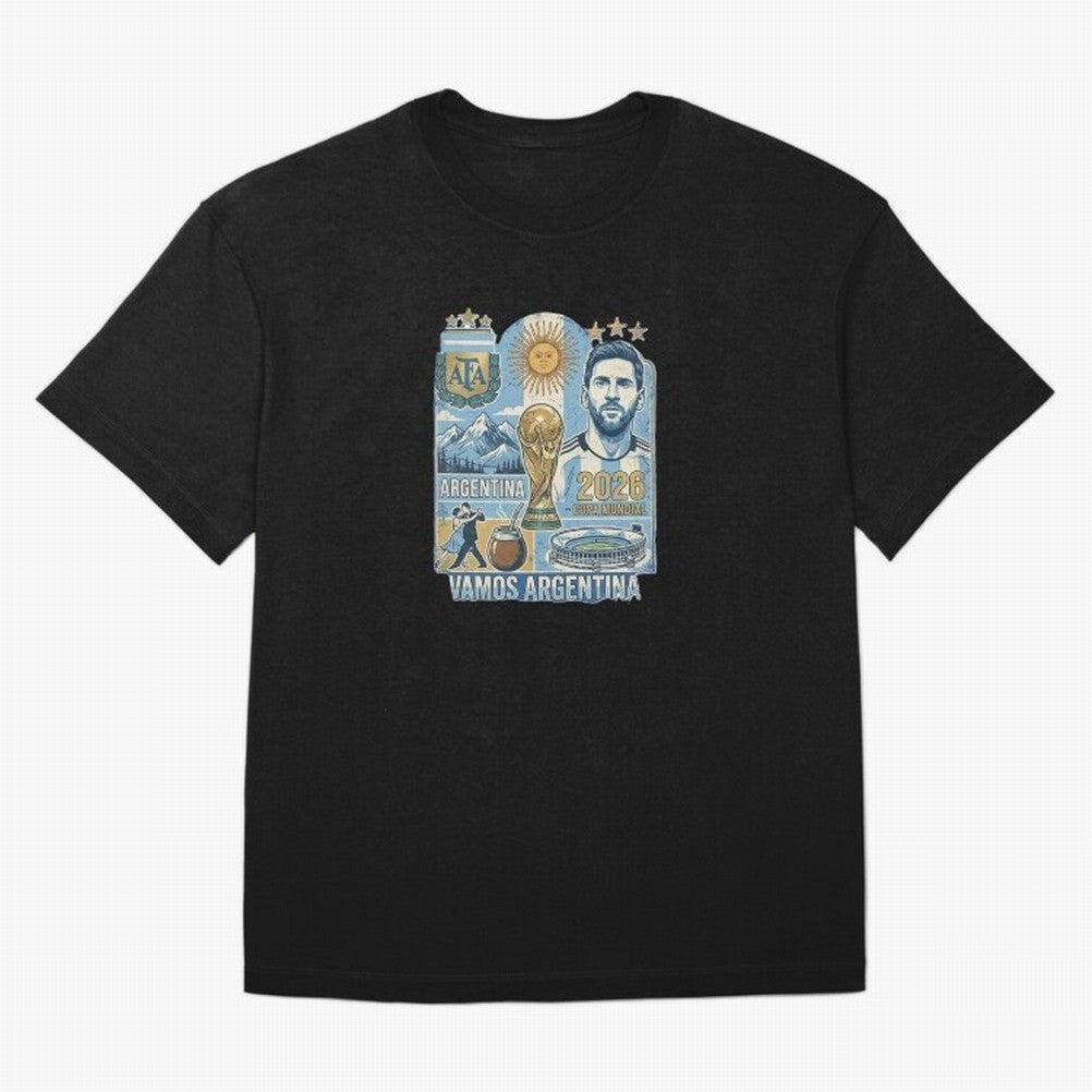 Argentina 2026 ¨C Copa Mundial Spirit Classic T-Shirt Fuel Your Fan Pride for FIFA World Cup 2026 Group Stage Highlighting Messi and Cristiano Ronaldo, Portugal Energy, Football Passion, Legendary Performances, Festival Vibes and Supporter