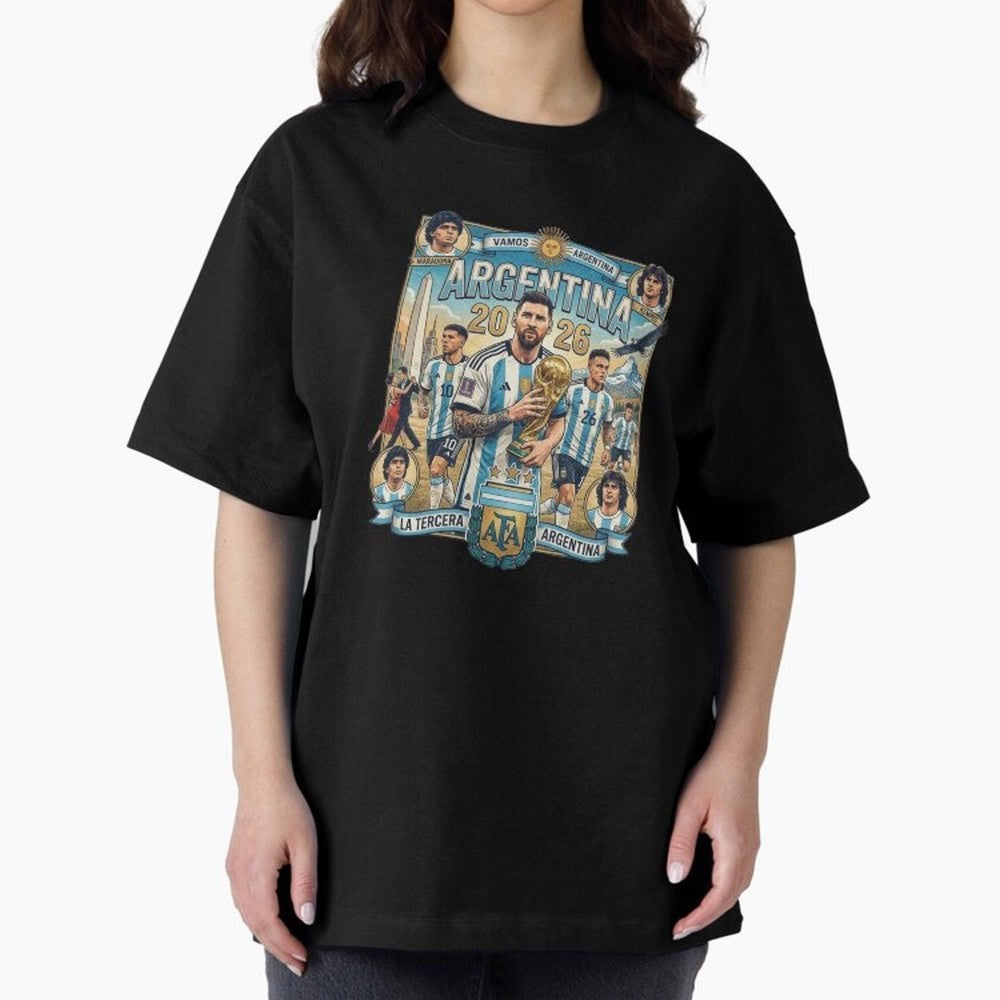 Argentina 2026 ¨C Copa Mundial Spirit Classic T-Shirt Carry the Colors and Pride of FIFA World Cup 2026 USA Canada Mexico Made for Mbappe and Neymar, Germany Energy, Worldwide Fan Energy, Dramatic Goals, Stadium Lights and Championship