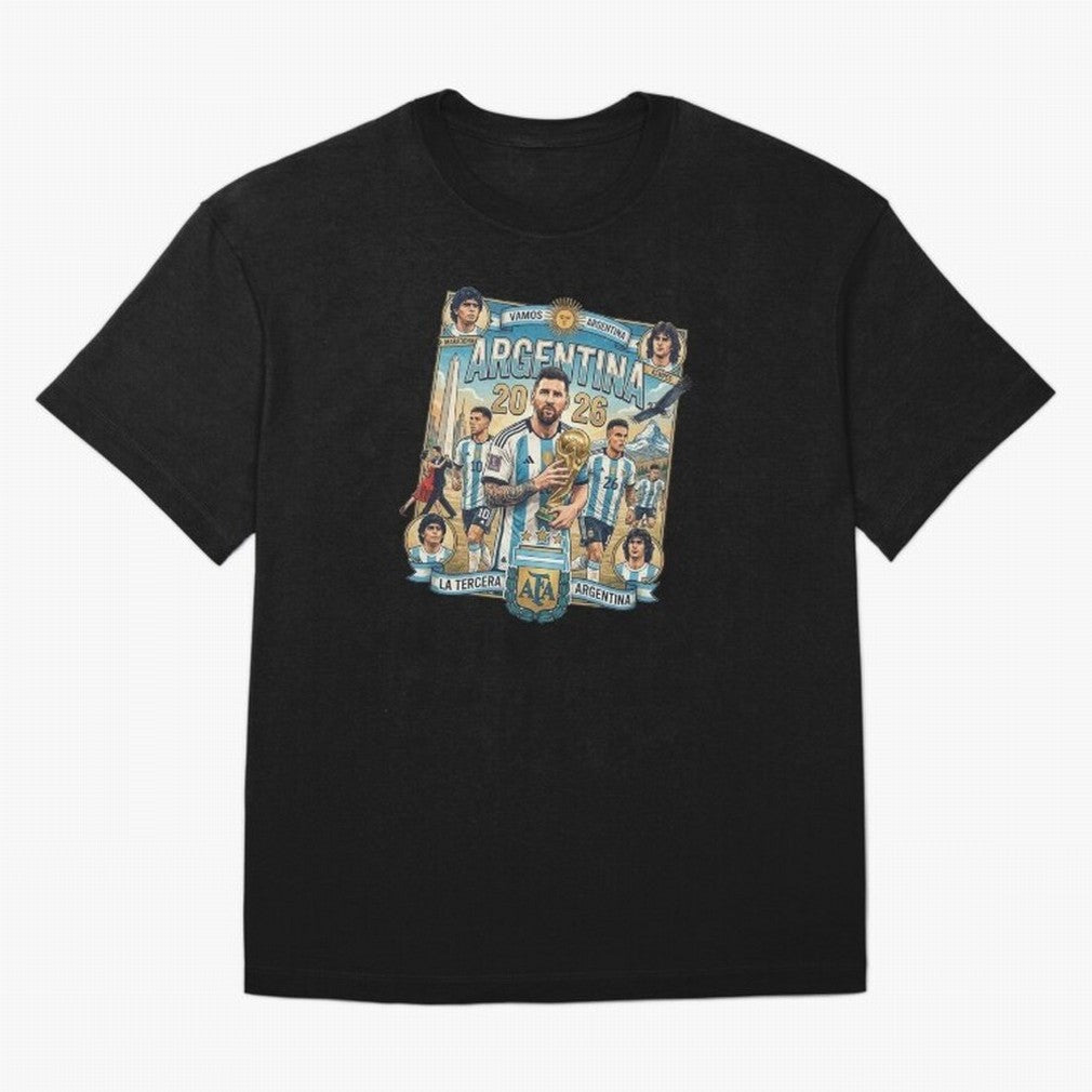 Argentina 2026 ¨C Copa Mundial Spirit Classic T-Shirt Carry the Colors and Pride of FIFA World Cup 2026 USA Canada Mexico Made for Mbappe and Neymar, Germany Energy, Worldwide Fan Energy, Dramatic Goals, Stadium Lights and Championship