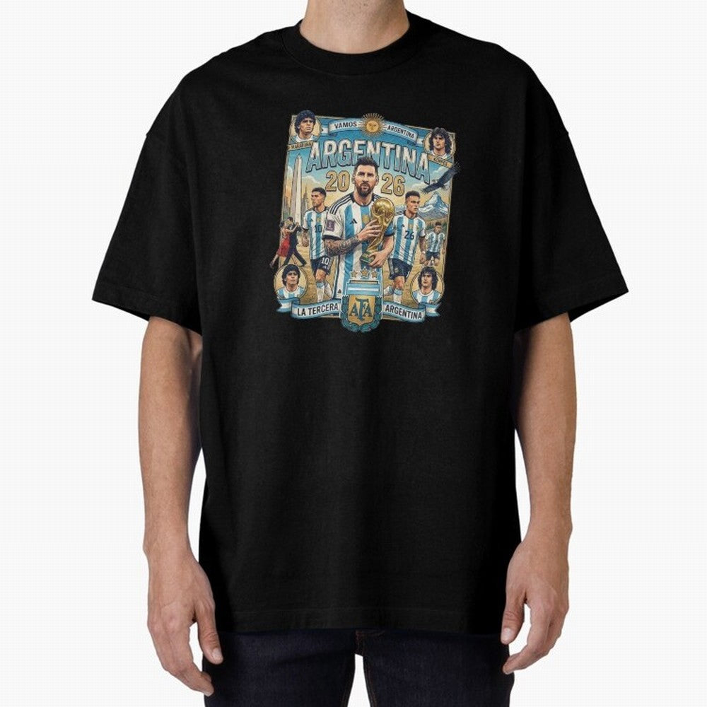 Argentina 2026 ¨C Copa Mundial Spirit Classic T-Shirt Carry the Colors and Pride of FIFA World Cup 2026 USA Canada Mexico Made for Mbappe and Neymar, Germany Energy, Worldwide Fan Energy, Dramatic Goals, Stadium Lights and Championship