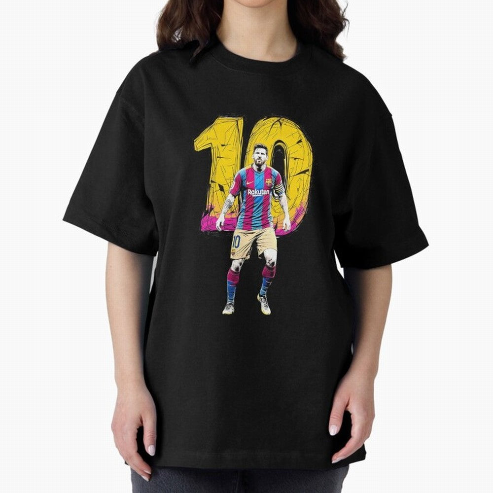 Messi sticker Oversized T-Shirt Join FIFA World Cup 2026 USA Canada Mexico for Fans of Haaland and Mbappe and Argentina, Bringing Sports Nostalgia, International Competition, Famous Players and Unforgettable Victories; Ideal for Fans Who Follow