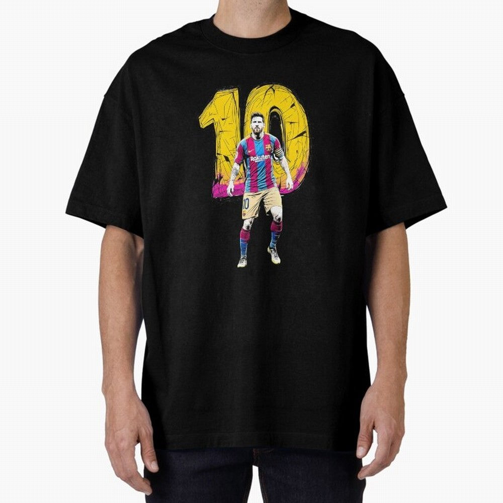 Messi sticker Oversized T-Shirt Join FIFA World Cup 2026 USA Canada Mexico for Fans of Haaland and Mbappe and Argentina, Bringing Sports Nostalgia, International Competition, Famous Players and Unforgettable Victories; Ideal for Fans Who Follow