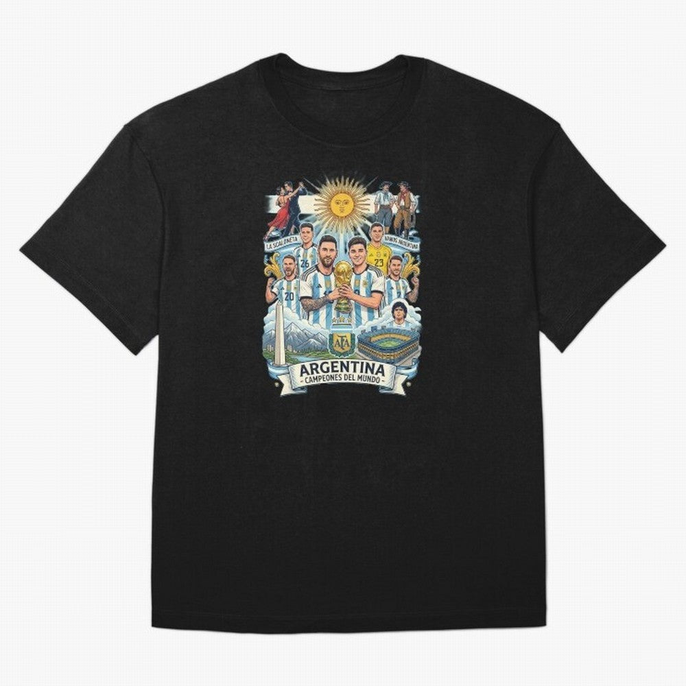 Argentina 2026 ¨C Copa Mundial Spirit Classic T-Shirt Celebrate the Road through Match Day Hype around FIFA World Cup 2026 Group Stage, Messi and Cristiano Ronaldo, Brazil, Portugal and Argentina, Stadium Memories, Football Loyalty, International