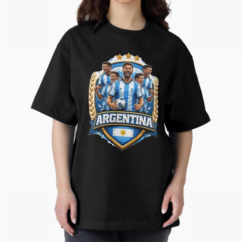 Argentina Football Pride- Albiceleste Soccer Classic T-Shirt Keep the Match Day Mood of Global Football Passion for FIFA World Cup 2026 USA Canada Mexico, Capturing Messi, Neymar and Mbappe, France and Portugal, Championship Spirit, Famous Goals,
