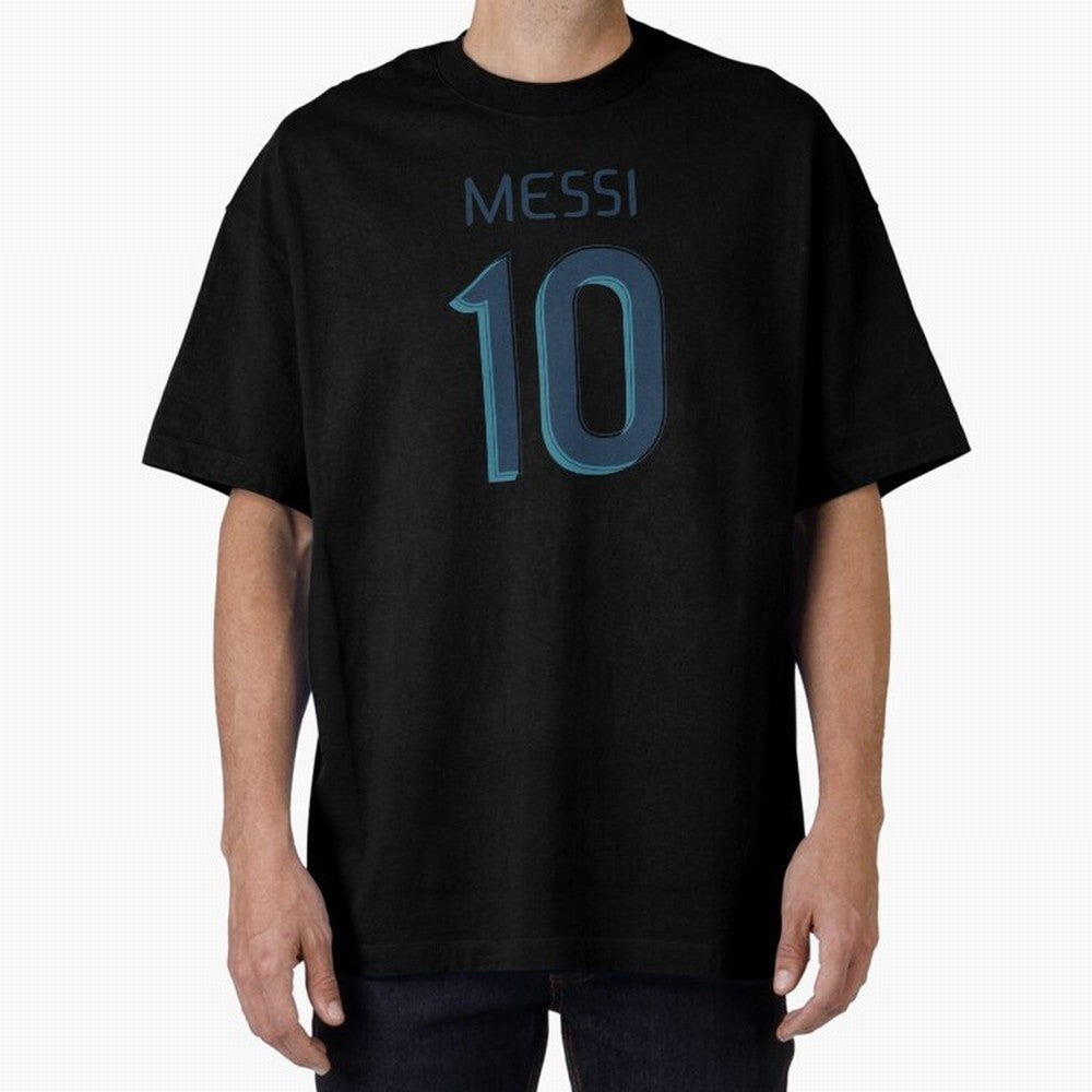 Messi 10 Oversized T-Shirt Back Your Heroes with Match Day Hype around FIFA World Cup 2026, Mbappe and Neymar, England, Champion Mindset, Group Stage Buzz, Knockout Tension and Passionate Fan Culture; Perfect for Supporters Who Want Bold Football