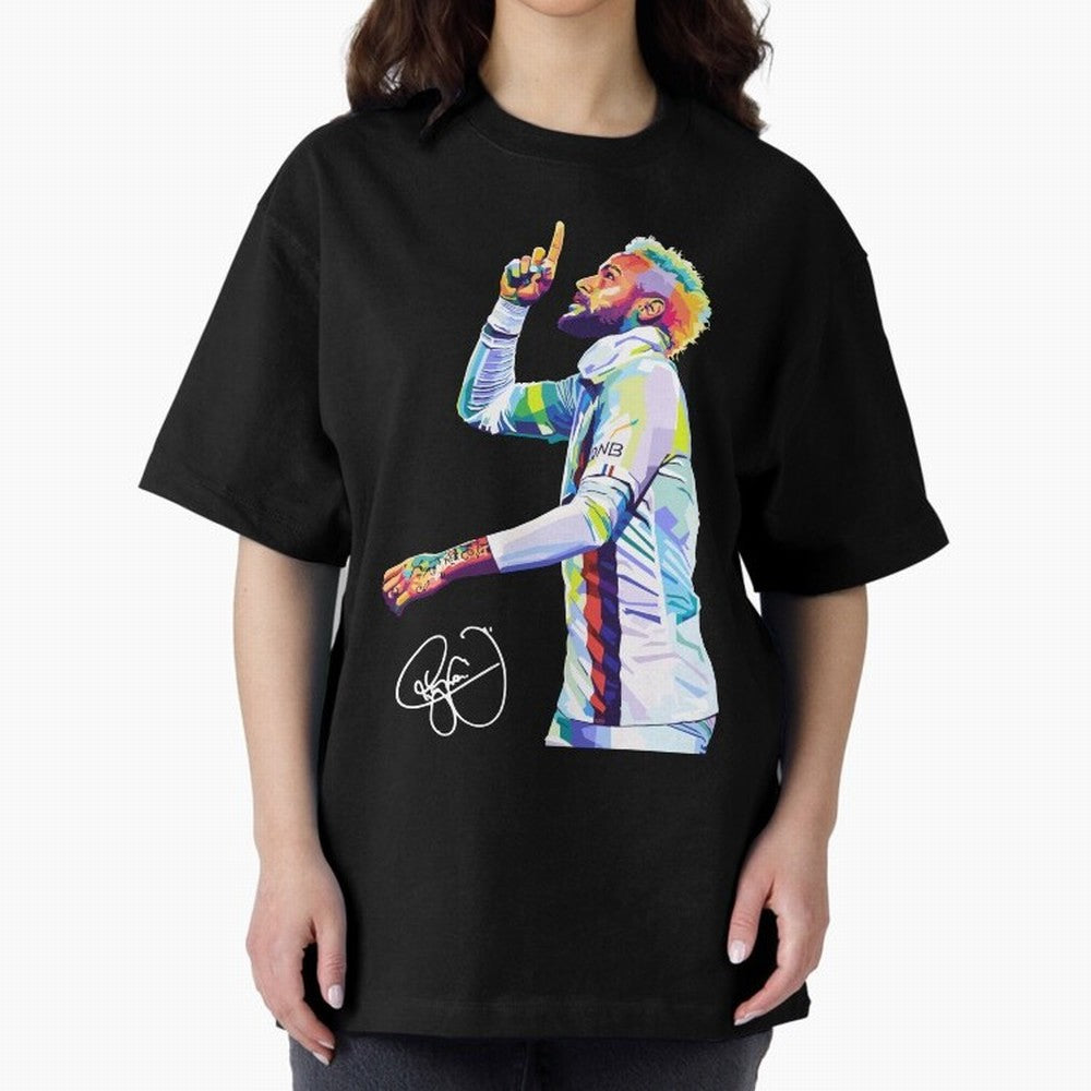Neymar Jr Football Wpap Pop Art Classic T-Shirt Bring World Football Passion into Global Football Passion for FIFA World Cup 2026, Highlighting Cristiano Ronaldo, Spain and Netherlands, Game Day Rituals, Football Legends, Country Pride and the Road
