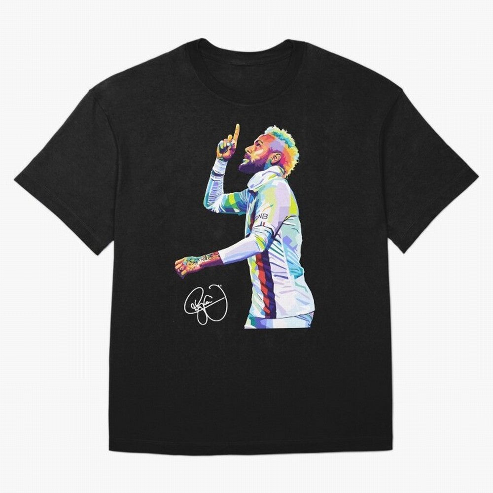 Neymar Jr Football Wpap Pop Art Classic T-Shirt Bring World Football Passion into Global Football Passion for FIFA World Cup 2026, Highlighting Cristiano Ronaldo, Spain and Netherlands, Game Day Rituals, Football Legends, Country Pride and the Road