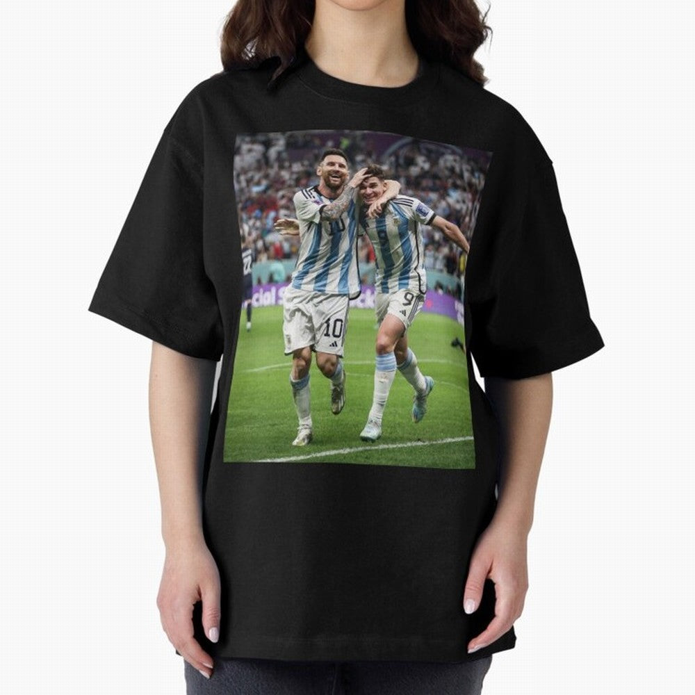 Messi x Alvarez Semifinal Classic T-Shirt Mark Match Day Hype around FIFA World Cup 2026 Group Stage, Messi, Brazil, Game Day Rituals, Football Legends, Country Pride and the Road to the Final; Created for Match Day Parties, Soccer Gifts, Fan