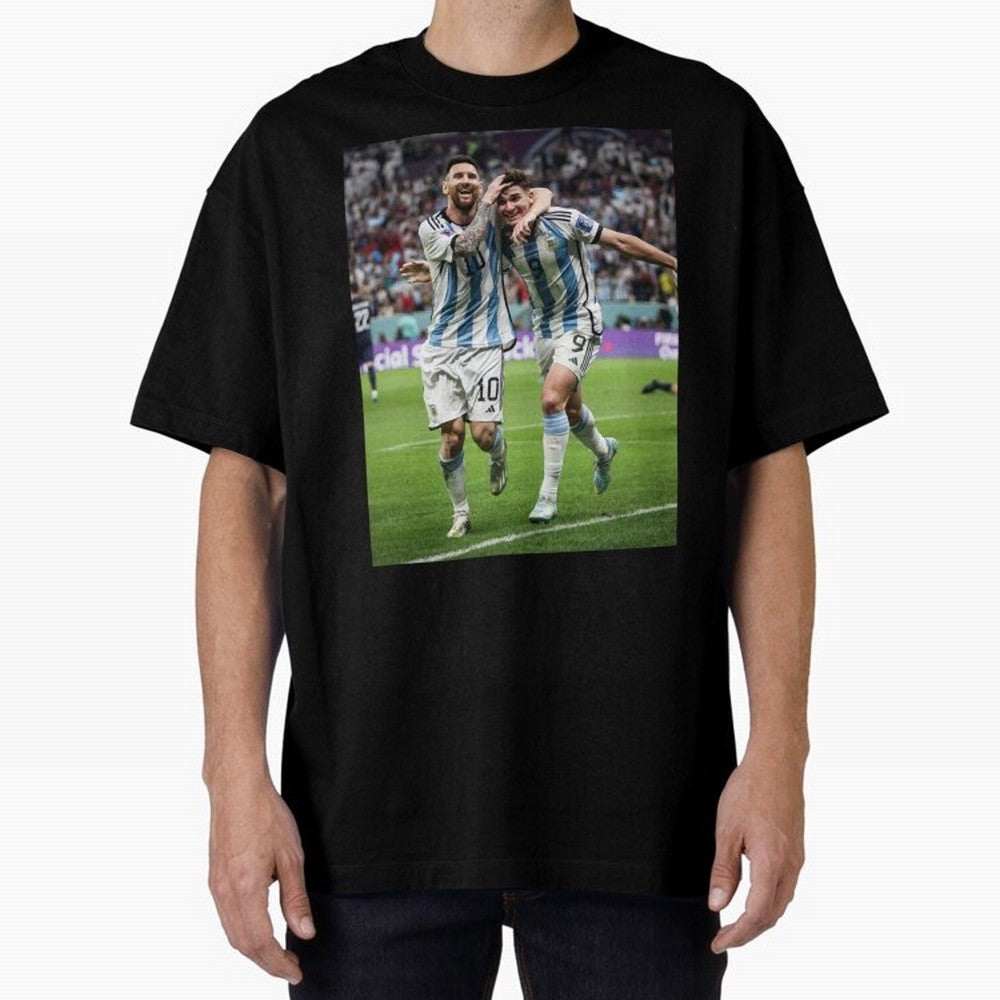 Messi x Alvarez Semifinal Classic T-Shirt Mark Match Day Hype around FIFA World Cup 2026 Group Stage, Messi, Brazil, Game Day Rituals, Football Legends, Country Pride and the Road to the Final; Created for Match Day Parties, Soccer Gifts, Fan