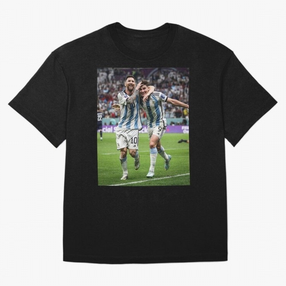 Messi x Alvarez Semifinal Classic T-Shirt Mark Match Day Hype around FIFA World Cup 2026 Group Stage, Messi, Brazil, Game Day Rituals, Football Legends, Country Pride and the Road to the Final; Created for Match Day Parties, Soccer Gifts, Fan