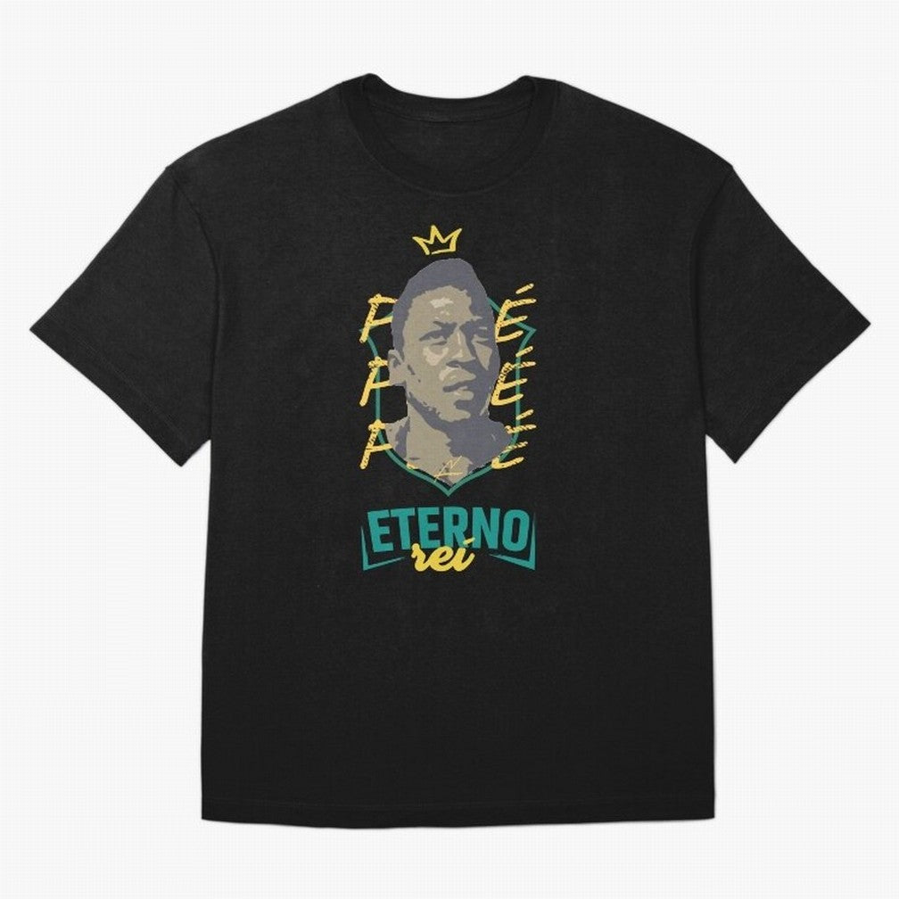 Messi and Neymar wearing a Pele t-shirt - Pel¨¦ Eterno - Pele Forever Rei Classic T-Shirt Keep Football History Alive during Global Football Passion for FIFA World Cup 2026 USA Canada Mexico, Inspired by Cristiano Ronaldo, Haaland and CR7,