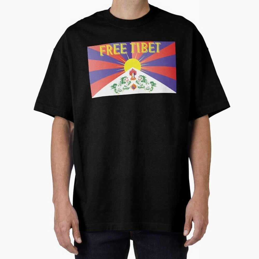 Free Tibet Movement Oversized T-Shirt Honor Champions and Dreams in FIFA World Cup 2026 Group Stage Spirit, Celebrating Brazil, Portugal and Argentina, Mbappe and Neymar, Supporter Pride, Iconic Celebrations, Legendary Names and Global Match Day