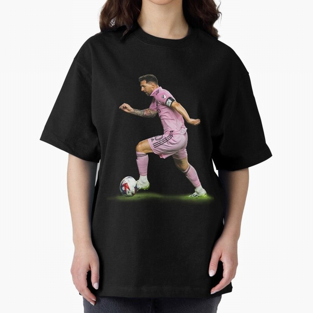 Messi Inter Miami Soccer Art ¨C Football Legend in Pink Jersey Classic T-Shirt Bring FIFA World Cup 2026 for Fans of Mbappe and Neymar and Spain, Bringing Tournament Hype, Historic Matchups, Family Viewing Parties and Global Sports Pride; Ideal for