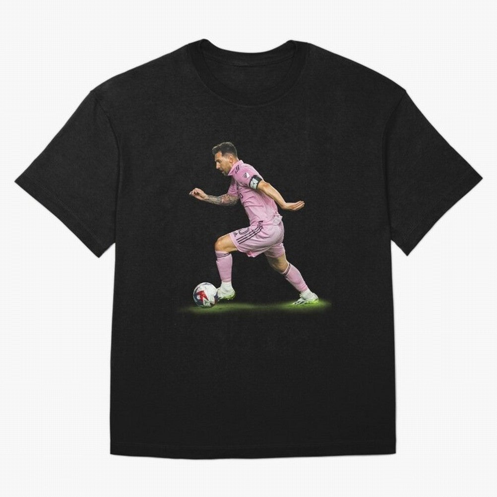 Messi Inter Miami Soccer Art ¨C Football Legend in Pink Jersey Classic T-Shirt Bring FIFA World Cup 2026 for Fans of Mbappe and Neymar and Spain, Bringing Tournament Hype, Historic Matchups, Family Viewing Parties and Global Sports Pride; Ideal for