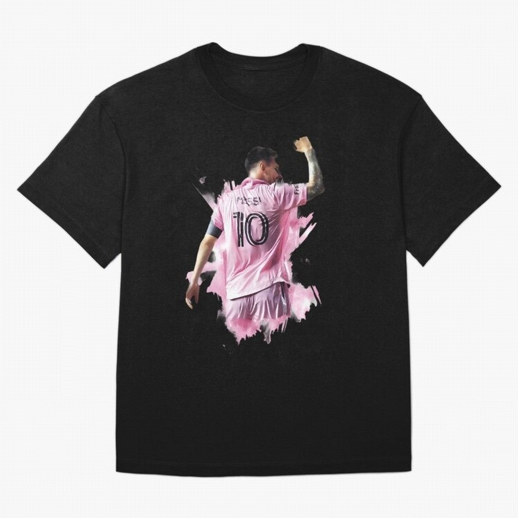 Messi Inter Miami Celebration Art ¨C Football Legend in Pink Jersey Classic T-Shirt Honor the Beautiful Game during the FIFA World Cup 2026 Group Stage Journey through CR7 Highlights, Portugal, Spain and Germany Pride, Soccer Culture, Superstar