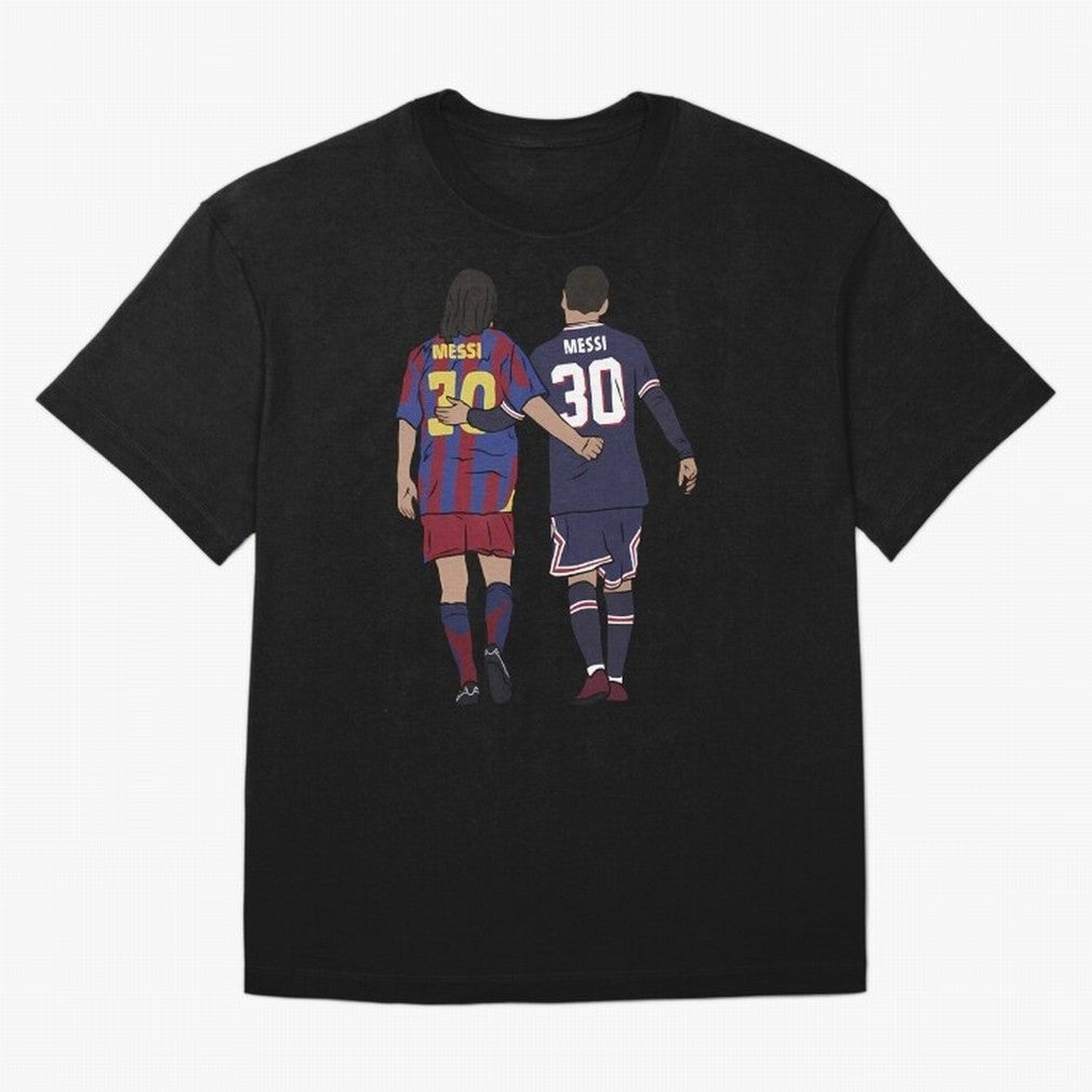 Young Messi and Old Messi Essential T-Shirt Honor the Beautiful Game during FIFA World Cup 2026 for Fans of Messi, CR7 and Mbappe and Germany, Bringing Stadium Chants, National Pride, Trophy Dreams and Unforgettable Football Memories; Ideal for