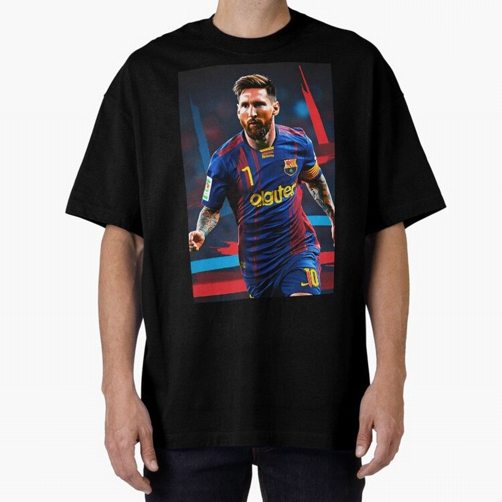 Messi.fcb Oversized T-Shirt Experience FIFA World Cup 2026 Group Stage Spirit, Centered on Portugal, Spain and Germany, CR7 and Messi, Stadium Chants, National Pride, Trophy Dreams and Unforgettable Football Memories; Created for Match Day Parties,