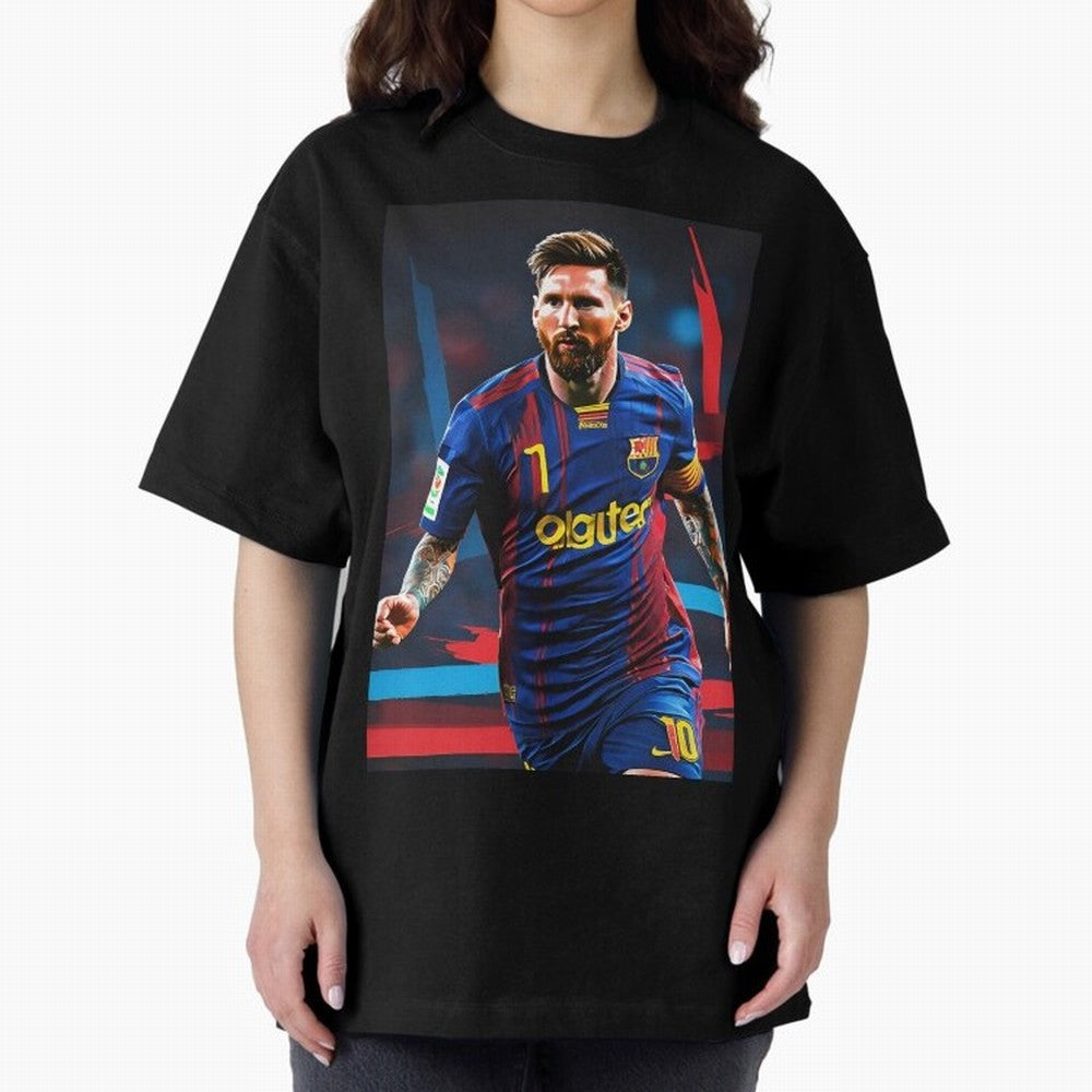 Messi.fcb Oversized T-Shirt Experience FIFA World Cup 2026 Group Stage Spirit, Centered on Portugal, Spain and Germany, CR7 and Messi, Stadium Chants, National Pride, Trophy Dreams and Unforgettable Football Memories; Created for Match Day Parties,