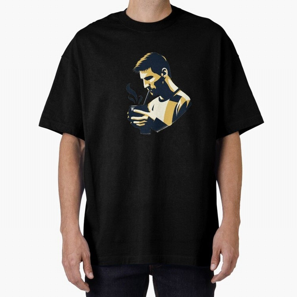 Messi drinking mate Classic T-Shirt Represent FIFA World Cup 2026 Connected to Mbappe and Neymar, Argentina, France and Brazil Energy, Vintage Soccer Flavor, Modern Football Stars, National Flags and Final Night Emotion; Made for Collectors Who