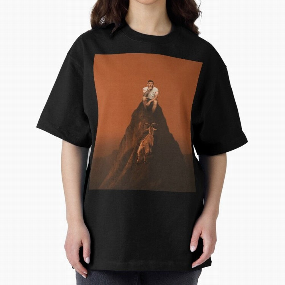 Goat messi football sunset Oversized T-Shirt Honor the Football Icons of FIFA World Cup 2026 for Fans of Neymar, Haaland and Cristiano Ronaldo and Brazil, Portugal and Argentina, Bringing Goal Celebration Energy, Supporter Heritage, Football Icons