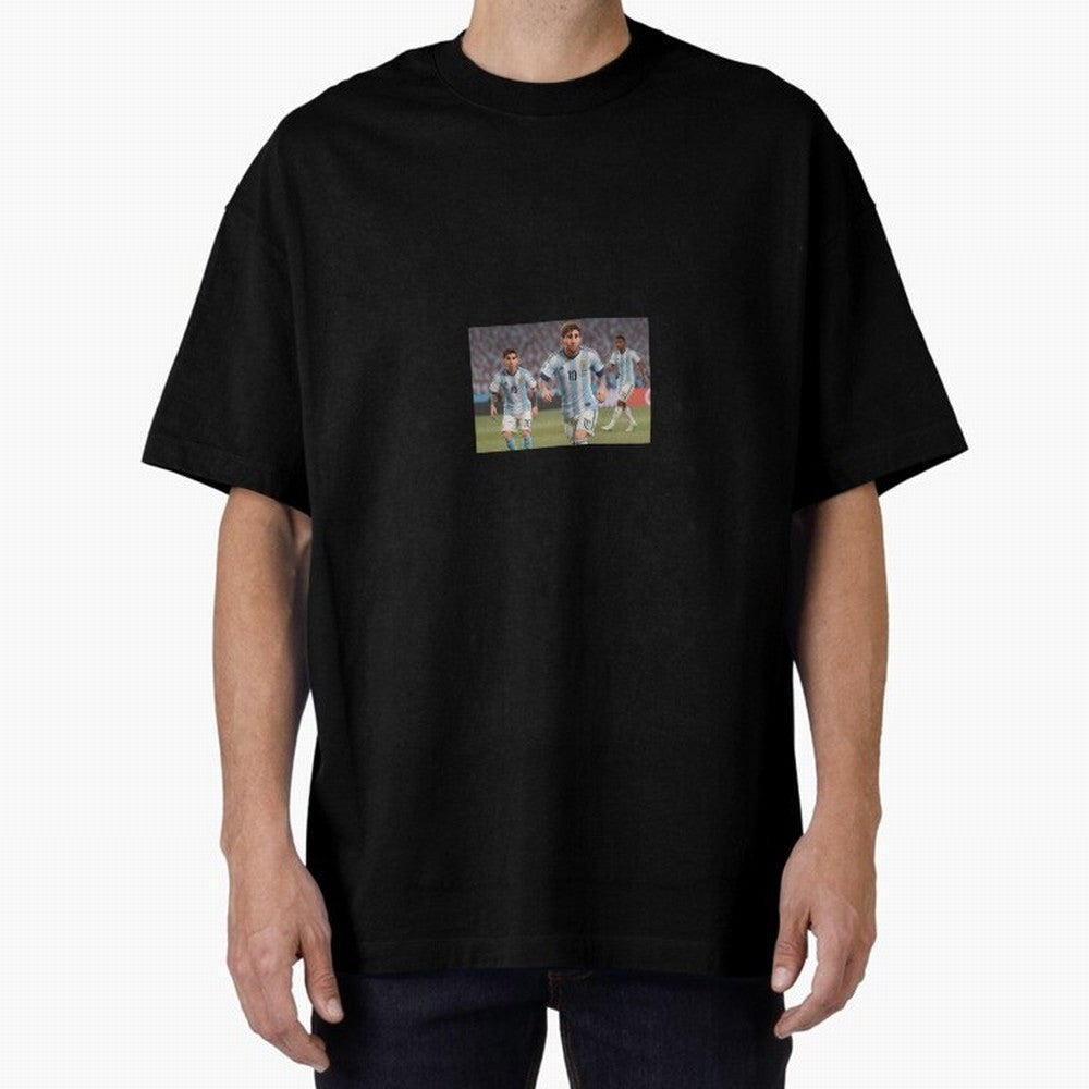 Messi Oversized T-Shirt Treasure FIFA World Cup 2026 Group Stage Spirit, Made for Argentina, France and Brazil, Mbappe, Champion Mindset, Group Stage Buzz, Knockout Tension and Passionate Fan Culture; Great for Watch Parties, Sports Bars, Family