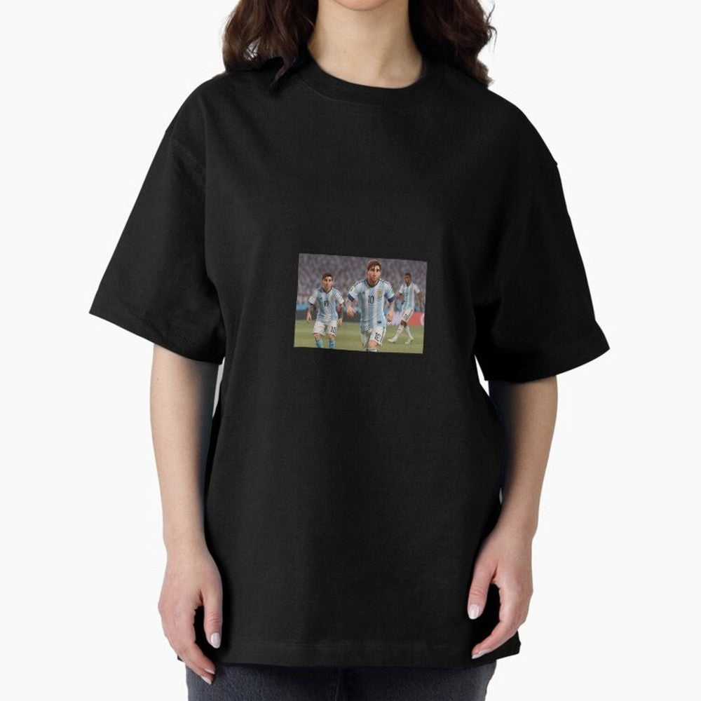 Messi Oversized T-Shirt Treasure FIFA World Cup 2026 Group Stage Spirit, Made for Argentina, France and Brazil, Mbappe, Champion Mindset, Group Stage Buzz, Knockout Tension and Passionate Fan Culture; Great for Watch Parties, Sports Bars, Family
