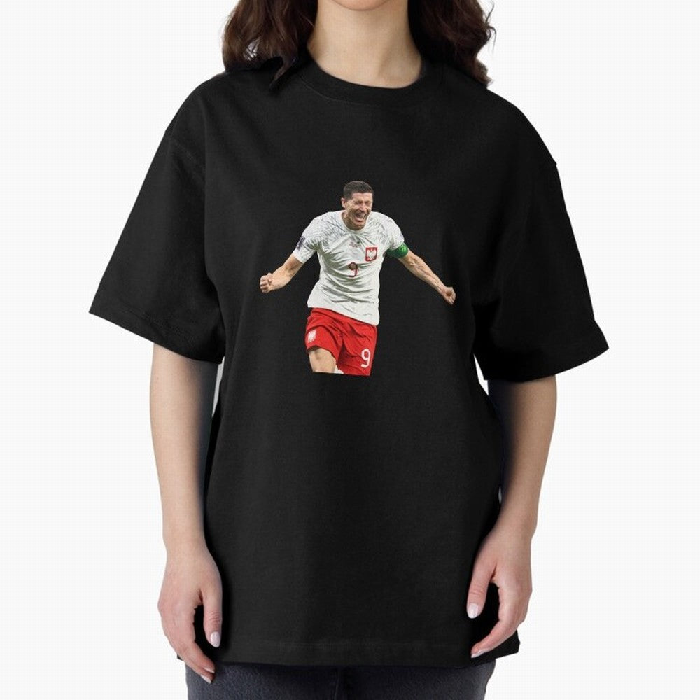 Robert Lewandowski Oversized T-Shirt Honor Champions and Dreams in Global Football Passion for FIFA World Cup 2026 Group Stage, with Messi, CR7 and Mbappe, Brazil, Portugal and Argentina, Match Day Excitement, Supporter Culture, Golden Goals and