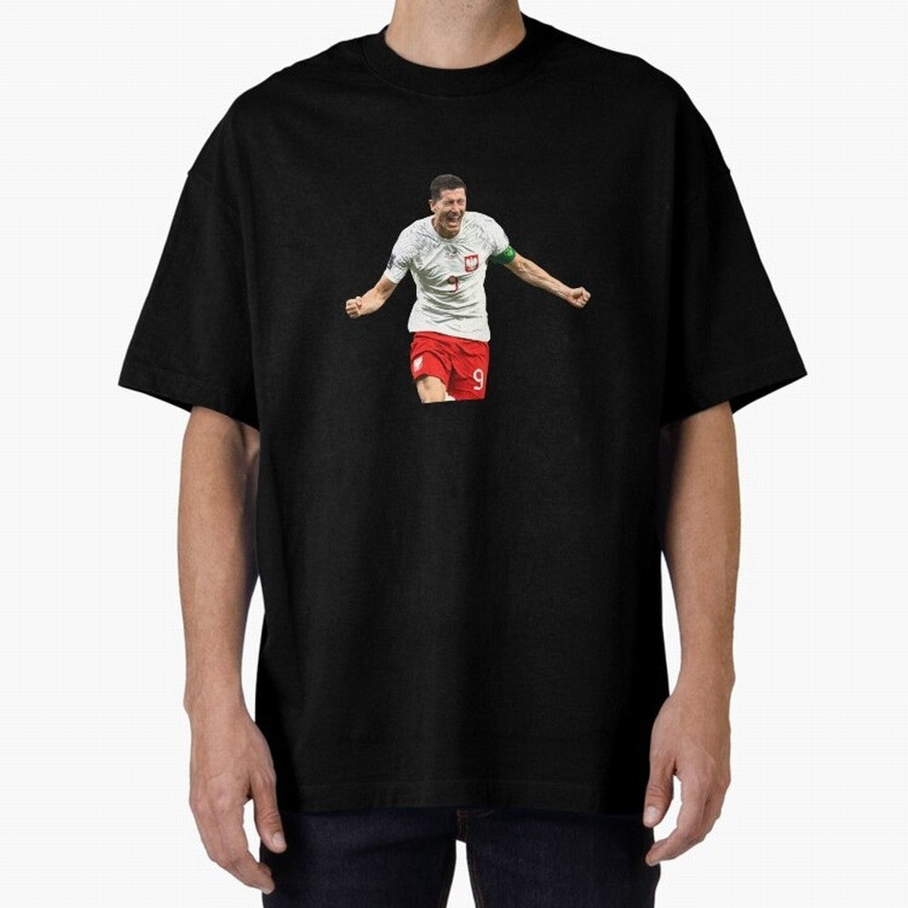 Robert Lewandowski Oversized T-Shirt Honor Champions and Dreams in Global Football Passion for FIFA World Cup 2026 Group Stage, with Messi, CR7 and Mbappe, Brazil, Portugal and Argentina, Match Day Excitement, Supporter Culture, Golden Goals and