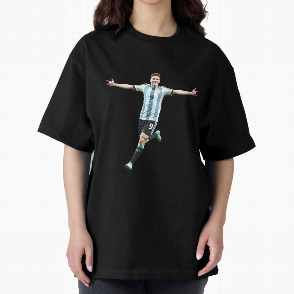 Julian Alvarez Classic T-Shirt Support FIFA World Cup 2026 Group Stage Celebrating Messi and Cristiano Ronaldo, England and Germany Energy, Sports Nostalgia, International Competition, Famous Players and Unforgettable Victories; Perfect for People