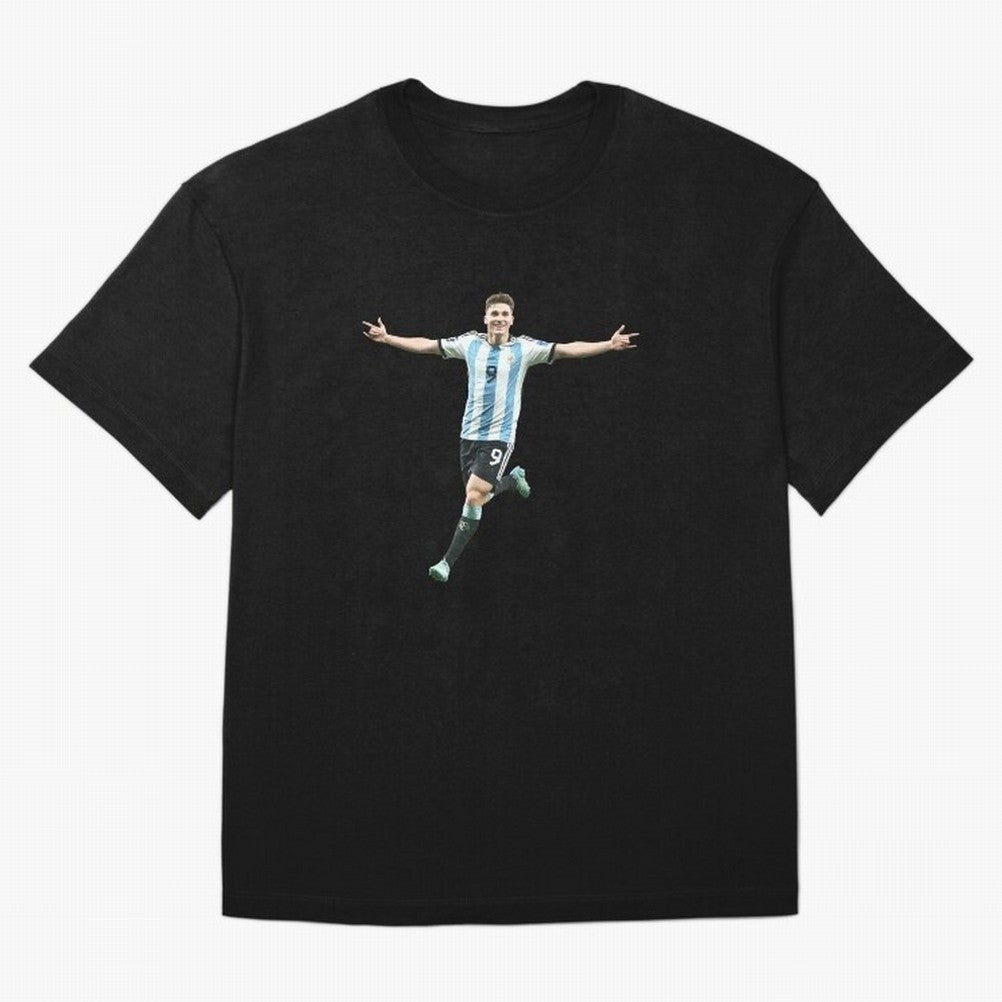 Julian Alvarez Classic T-Shirt Support FIFA World Cup 2026 Group Stage Celebrating Messi and Cristiano Ronaldo, England and Germany Energy, Sports Nostalgia, International Competition, Famous Players and Unforgettable Victories; Perfect for People