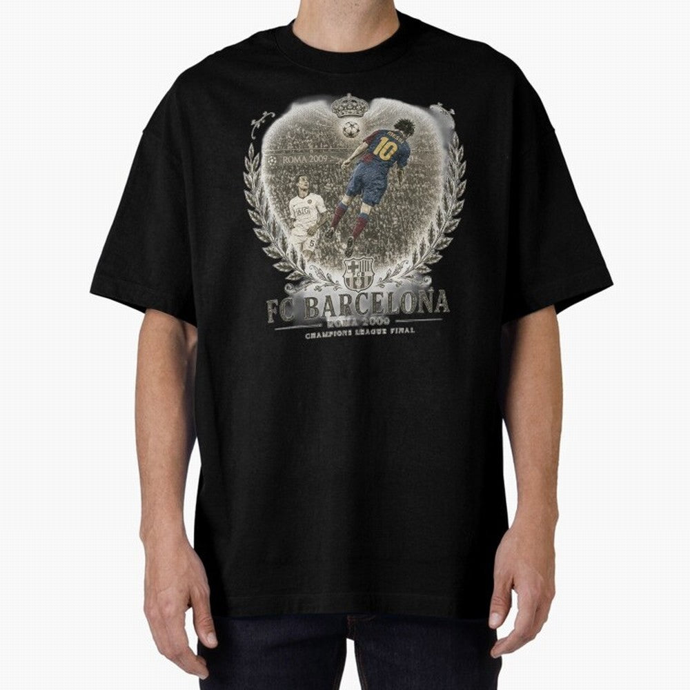 FC Barcelona Rome 2009 Champions League Final Vintage Oversized T-Shirt Enjoy FIFA World Cup 2026 Group Stage Spirit, Filled with Argentina and Brazil, Cristiano Ronaldo, Match Day Excitement, Supporter Culture, Golden Goals and Global Football