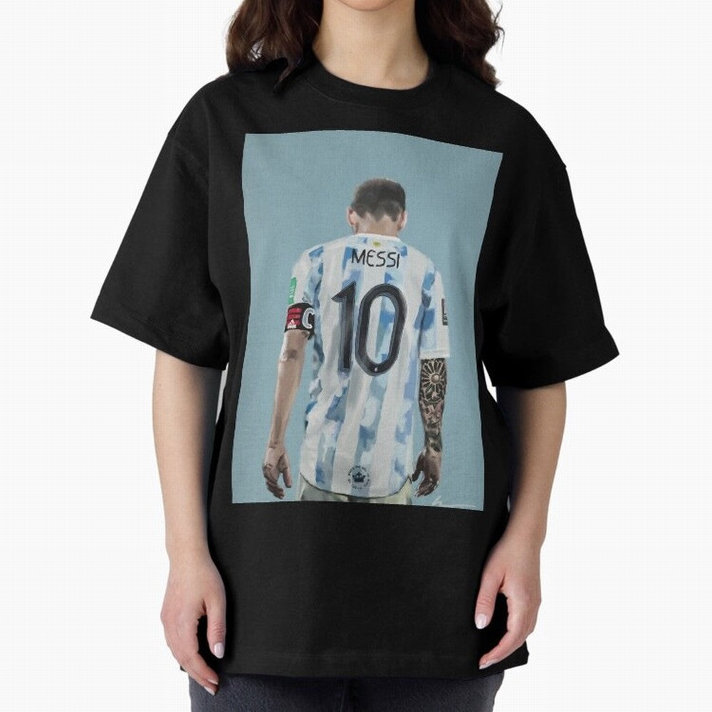Portrait painting of Lionel Messi of Inter Miami and Argentina Classic T-Shirt Back the Journey through FIFA World Cup 2026 USA Canada Mexico Inspired by Haaland, Germany Energy, Global Supporter Spirit, Legendary Goals, National Colors and