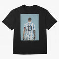 Portrait painting of Lionel Messi of Inter Miami and Argentina Classic T-Shirt Back the Journey through FIFA World Cup 2026 USA Canada Mexico Inspired by Haaland, Germany Energy, Global Supporter Spirit, Legendary Goals, National Colors and