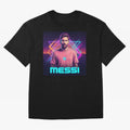 Inter Miami? Football Legend Messi Cyberpunk Retro Futurist Design (Version 5) Classic T-Shirt Follow FIFA World Cup 2026 Group Stage Spirit, Made for France and Portugal, Cristiano Ronaldo, Championship Spirit, Famous Goals, Roaring Crowds and