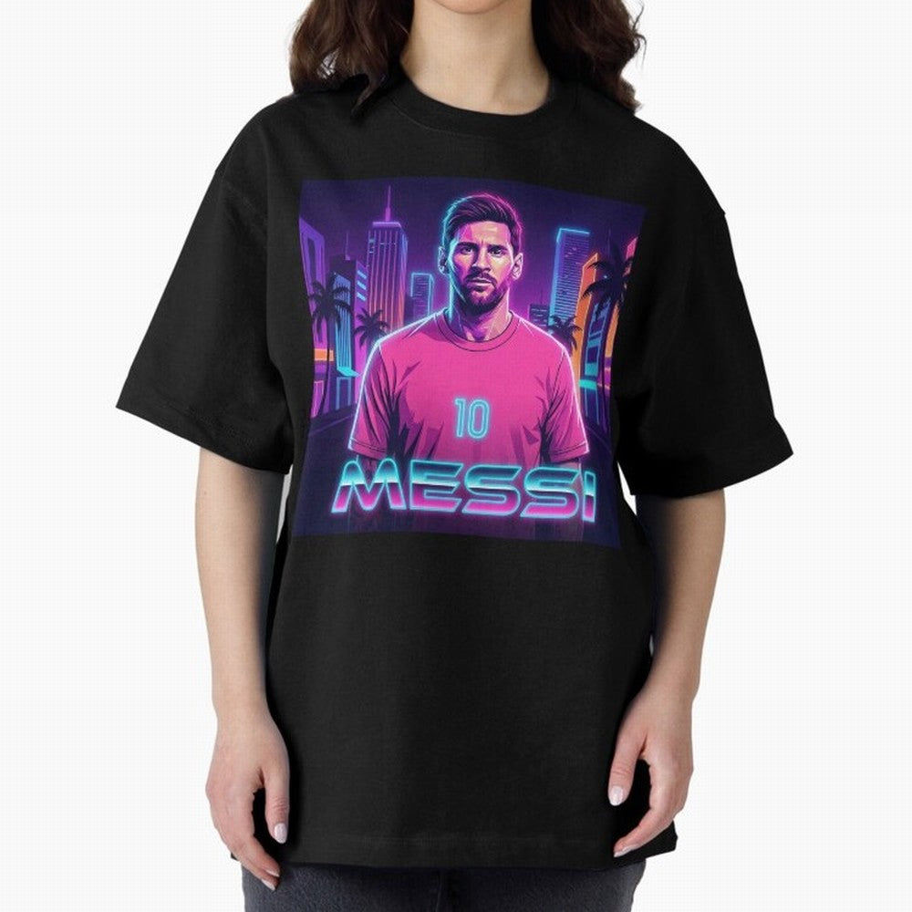 Inter Miami? Football Legend Messi Cyberpunk Retro Futurist Design (Version 4) Classic T-Shirt Get Ready for Match Day Hype around FIFA World Cup 2026, Mbappe and Neymar, England, Fan Favorite Moments, National Team Passion, Big Match Drama and