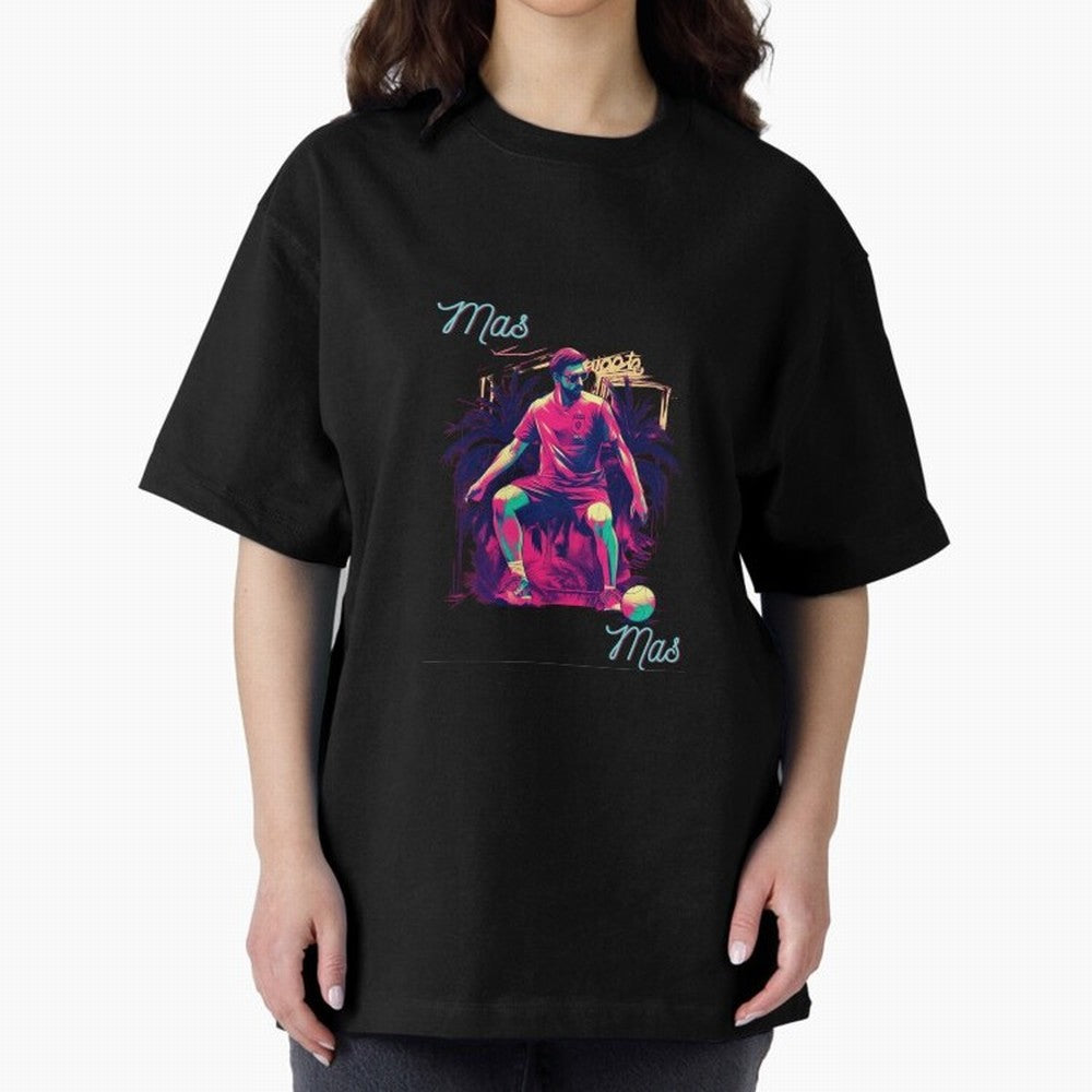 Messi Mas Messi Oversized T-Shirt Show Passion for the Stars of Match Day Hype around FIFA World Cup 2026 USA Canada Mexico, Neymar, Haaland and Cristiano Ronaldo, England, France and Netherlands, Goal Celebration Energy, Supporter Heritage,
