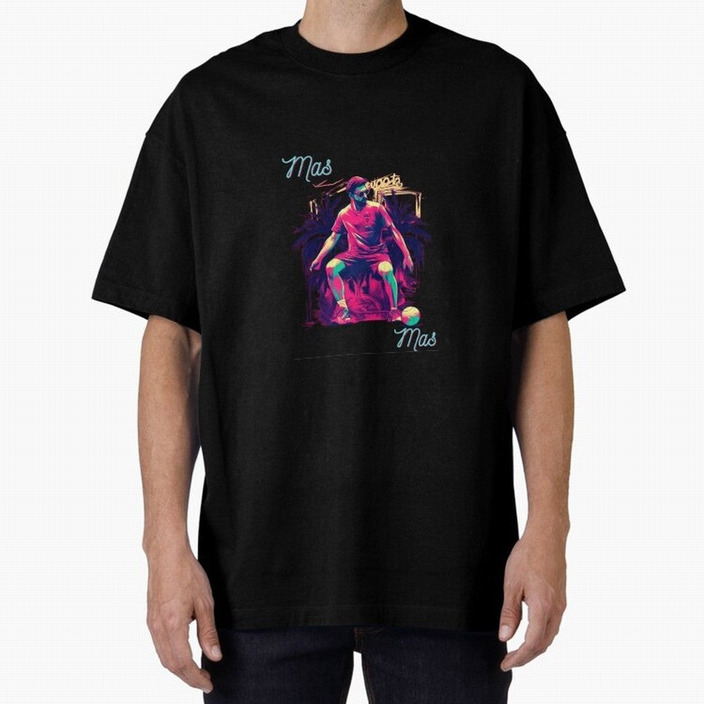 Messi Mas Messi Oversized T-Shirt Show Passion for the Stars of Match Day Hype around FIFA World Cup 2026 USA Canada Mexico, Neymar, Haaland and Cristiano Ronaldo, England, France and Netherlands, Goal Celebration Energy, Supporter Heritage,