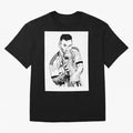 Drawing Leo Messi Classic T-Shirt Honor the Football Icons of Match Day Hype around FIFA World Cup 2026 USA Canada Mexico, Cristiano Ronaldo, Haaland and CR7, Portugal, Football Festival Excitement, Trophy Ambitions, Country Rivalries and Star