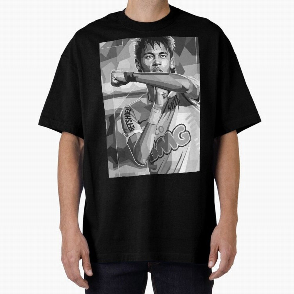Neymar Grayscale Classic T-Shirt Feel the Trophy Chase of the FIFA World Cup 2026 Group Stage Journey through Haaland and Mbappe Highlights, England, France and Netherlands Pride, Stadium Memories, Football Loyalty, International Chants and