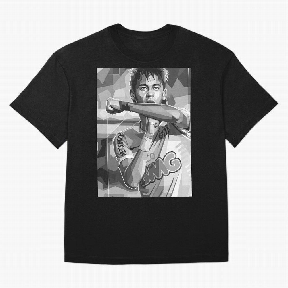 Neymar Grayscale Classic T-Shirt Feel the Trophy Chase of the FIFA World Cup 2026 Group Stage Journey through Haaland and Mbappe Highlights, England, France and Netherlands Pride, Stadium Memories, Football Loyalty, International Chants and