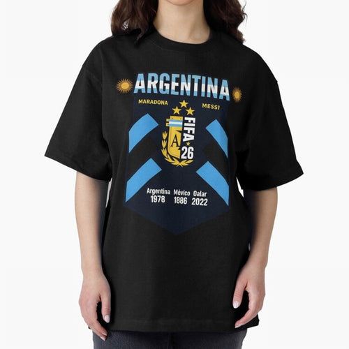 Argentina Football Champions Legacy Badge Design Active T-Shirt Bring International Match Energy to Global Football Passion for FIFA World Cup 2026 USA Canada Mexico, Celebrating Messi and Cristiano Ronaldo, Argentina, France and Brazil, Vintage