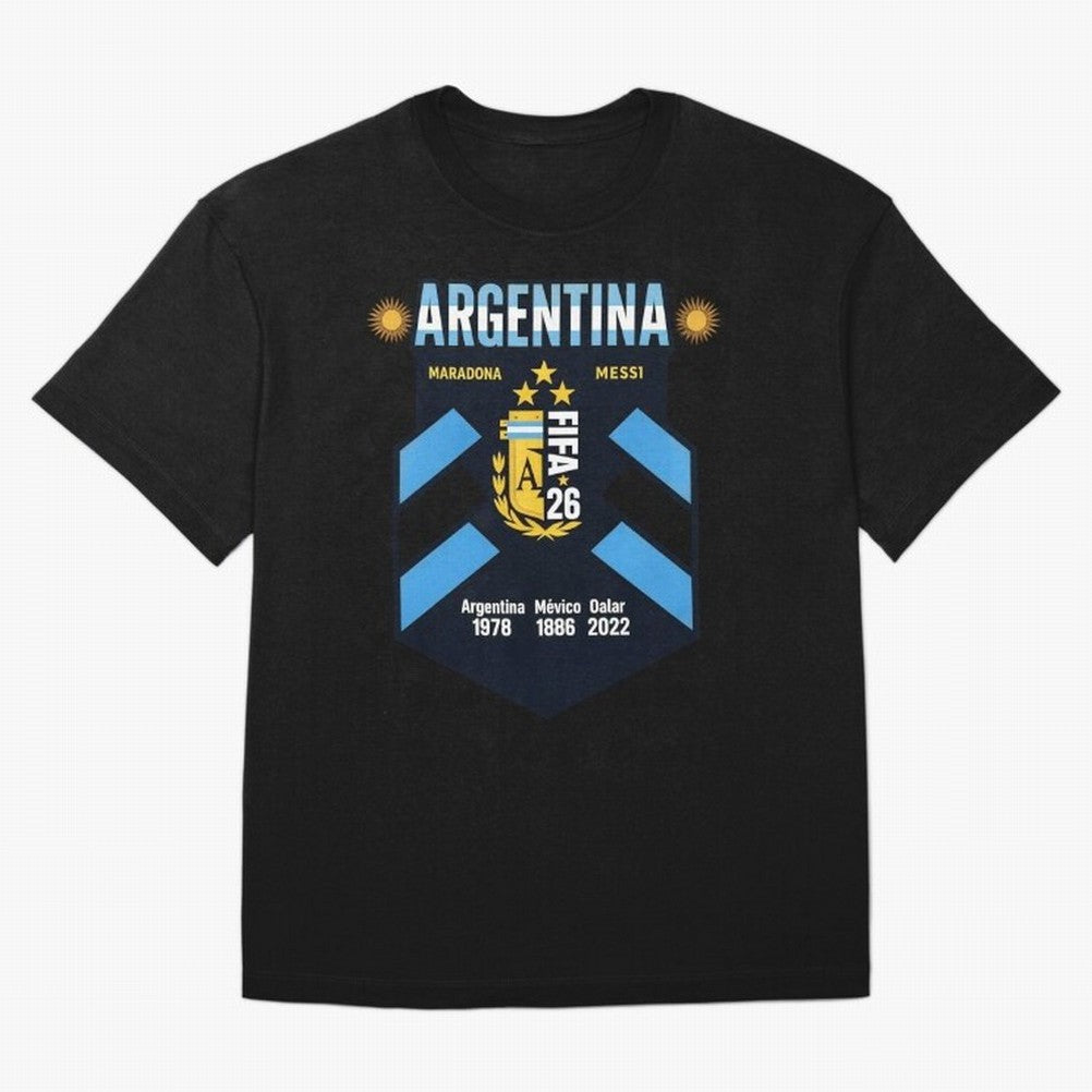 Argentina Football Champions Legacy Badge Design Active T-Shirt Bring International Match Energy to Global Football Passion for FIFA World Cup 2026 USA Canada Mexico, Celebrating Messi and Cristiano Ronaldo, Argentina, France and Brazil, Vintage