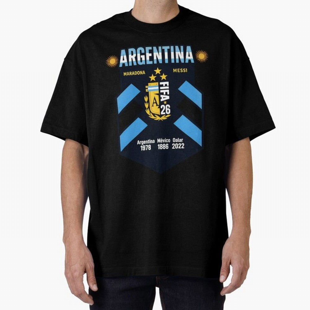 Argentina Football Champions Legacy Badge Design Active T-Shirt Bring International Match Energy to Global Football Passion for FIFA World Cup 2026 USA Canada Mexico, Celebrating Messi and Cristiano Ronaldo, Argentina, France and Brazil, Vintage